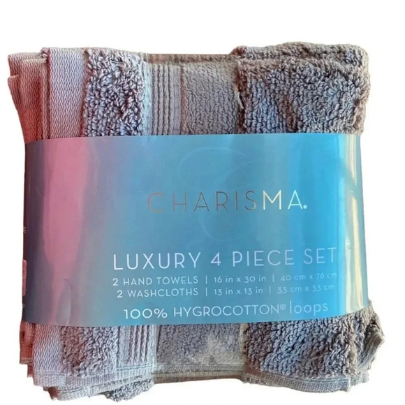 Charisma Soft 4-piece Hand and Washcloth Towel Set - Picture 3 of 4